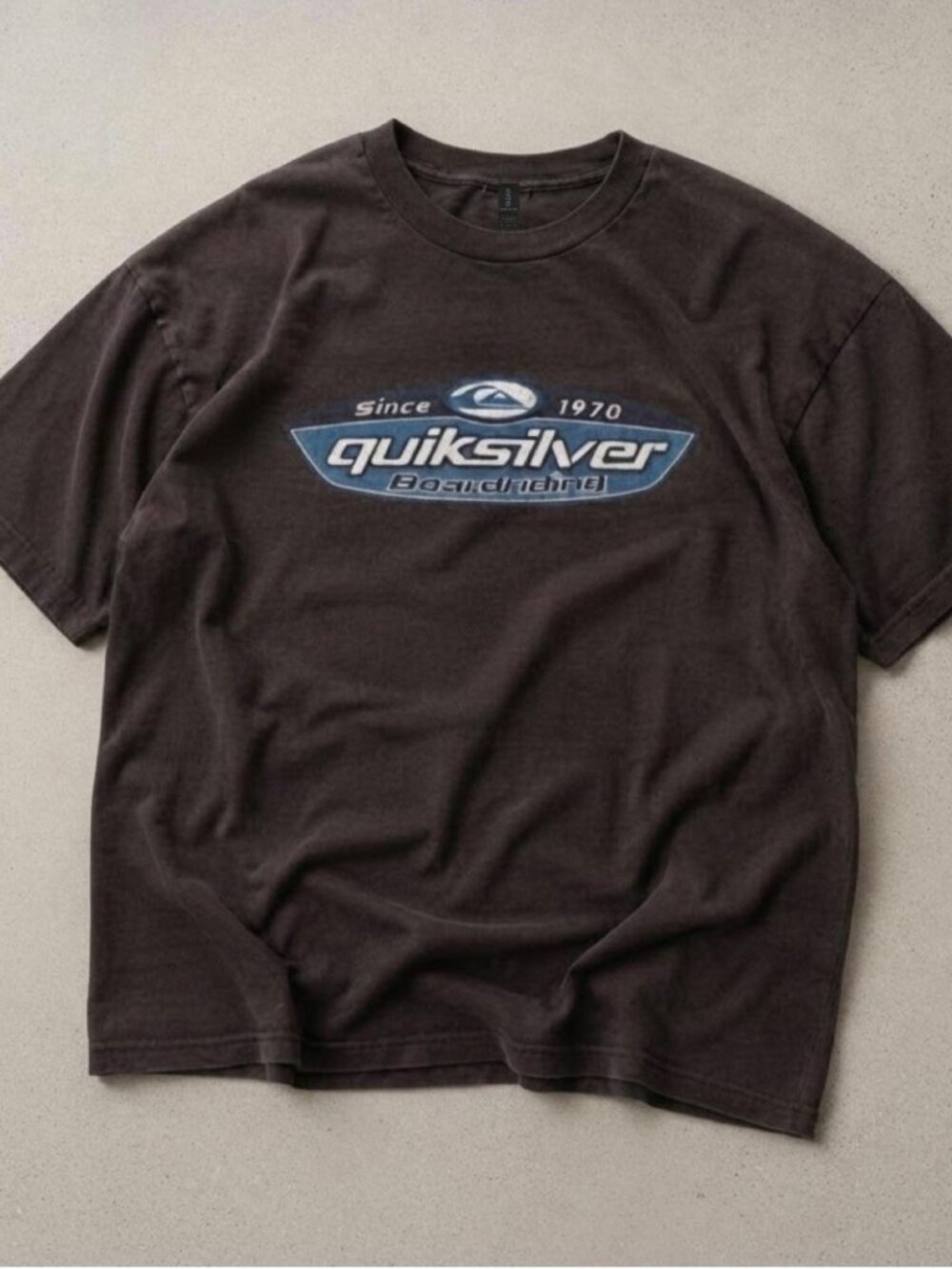 Vintage Quiksilver Boardriding Graphic Brown Tee